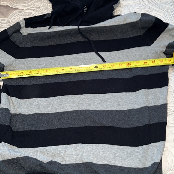Men’s Express black, grey & dark grey hoodie size L - Picture 6 of 9